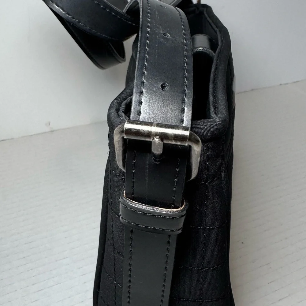 vintage Esprit black quilted shoulder bag y2k